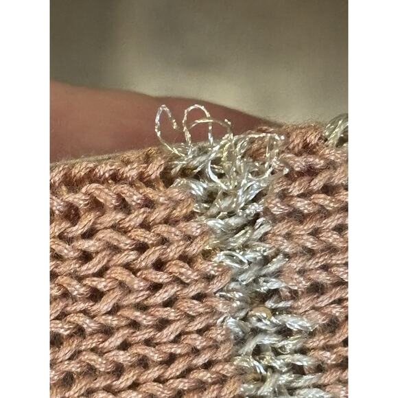 Free People Beach Bash Sequin Knit Mini Skirt, L - Picture 7 of 8